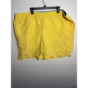Polo Ralph Lauren 3XB Yellow Swim Trunks Shorts Blue Waistband Summer Beach blue